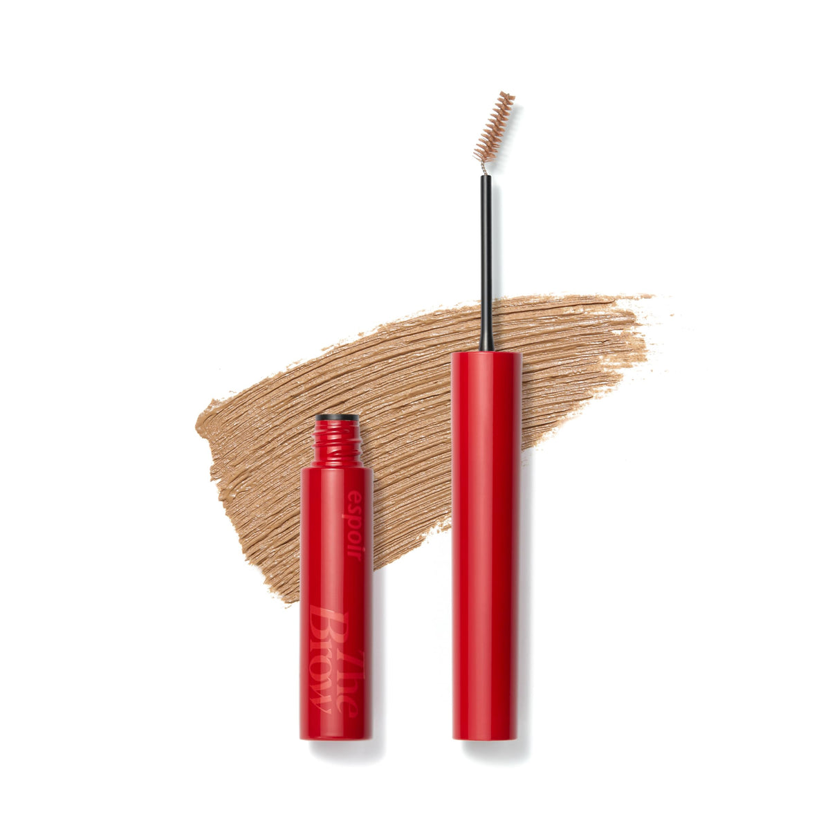 espoir front packaging showing beige brow mascara and sleek tube benefit clear branding