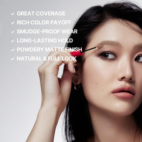 Espoir shade swatches comparing soft warm tones for light brows