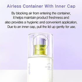 espoir ingredient label close-up emphasizing hyaluronic acid and caffeine benefit