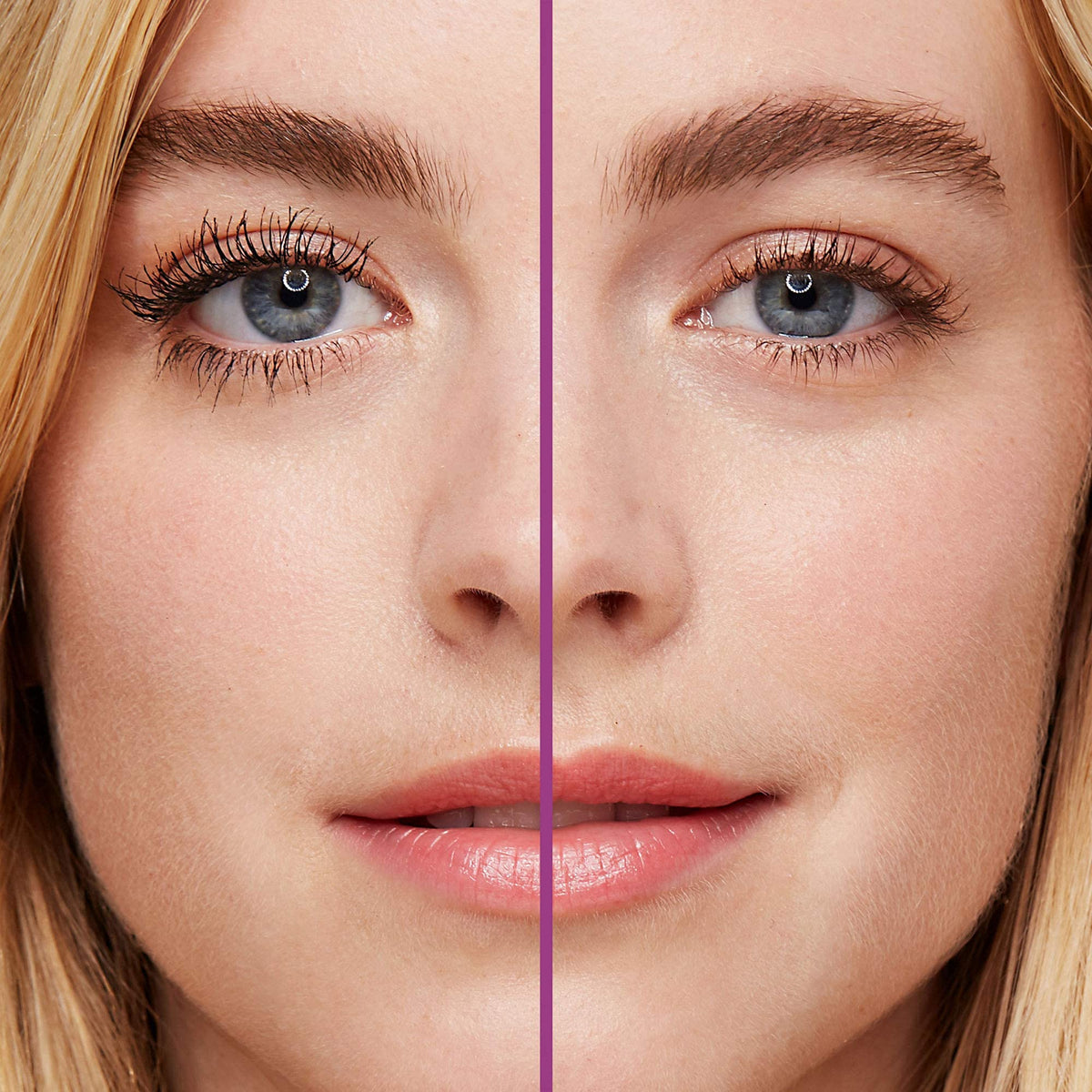 essence before and after eyelashes comparison demonstrating visible length and volume