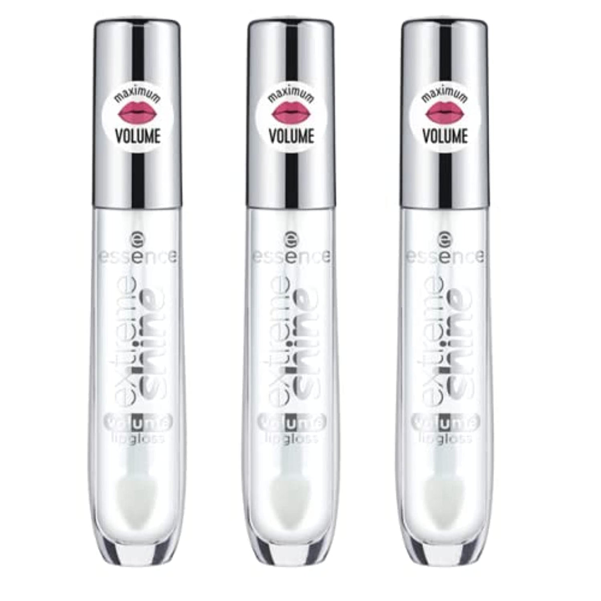 essence crystal clear front packaging displaying gloss tubes and glossy finish