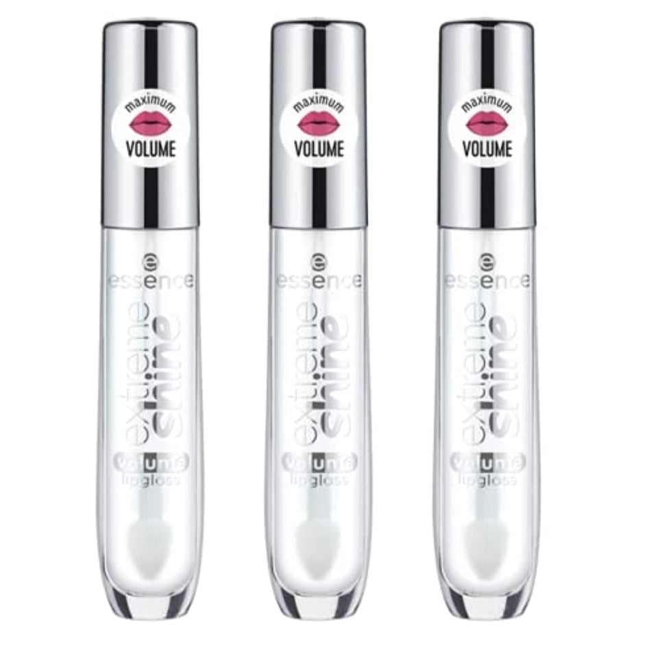 essence crystal clear front packaging displaying gloss tubes and glossy finish