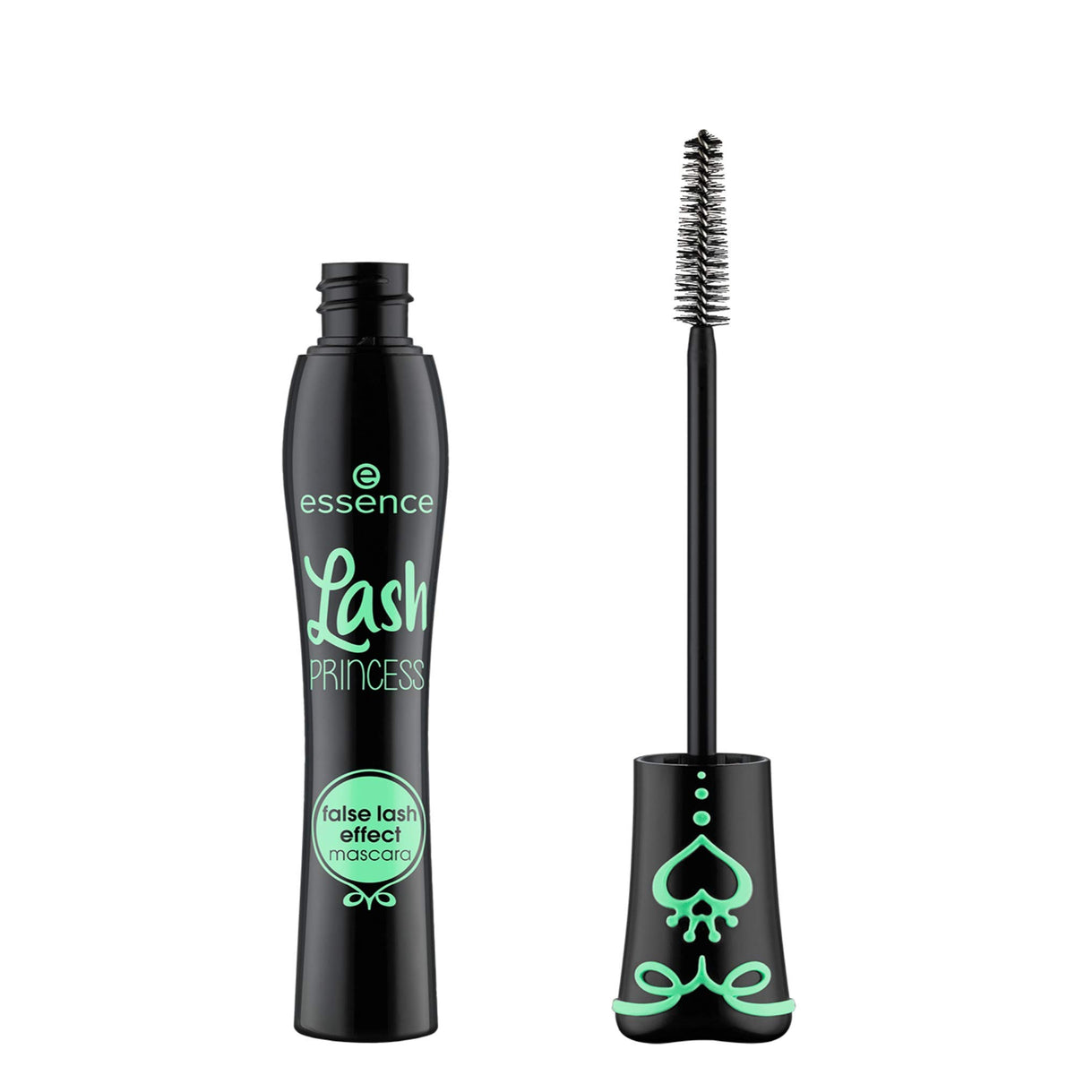 Essence Lash Princess brush close-up highlighting conic fiber shape for volumizing