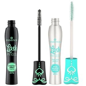 essence mascara wand close-up showing peanut brush for precise separation