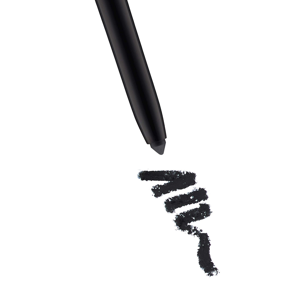 essence texture swatch on skin demonstrating rich black payoff and longwear
