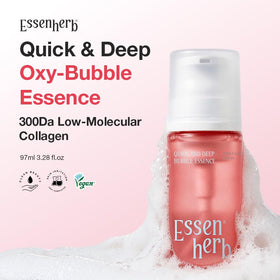 ESSENHERB close-up of essence texture highlighting lightweight absorption