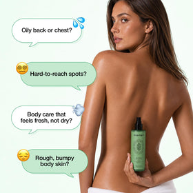 ESSENHERB bottle in hand showing 6.76 fl oz size and portability