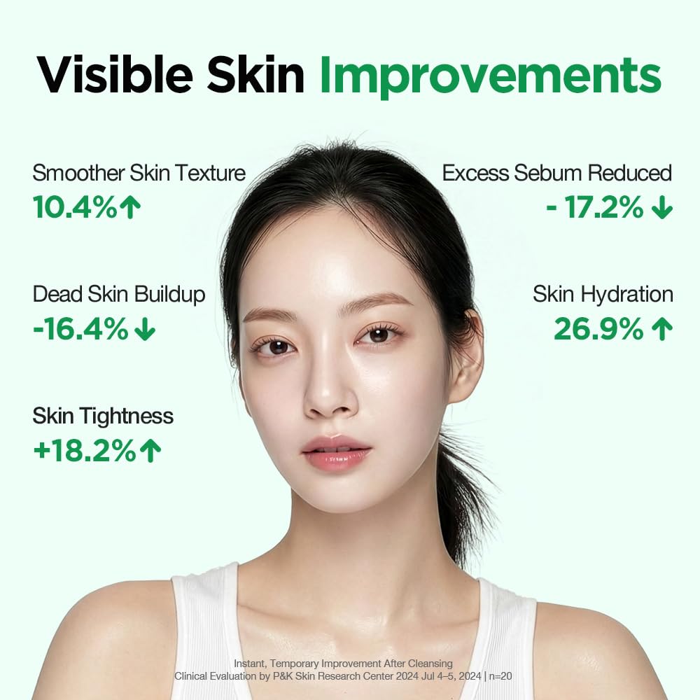 ESSENHERB tea tree botanical ingredients display highlighting pore-cleansing benefit