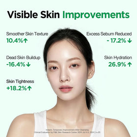 ESSENHERB tea tree botanical ingredients display highlighting pore-cleansing benefit