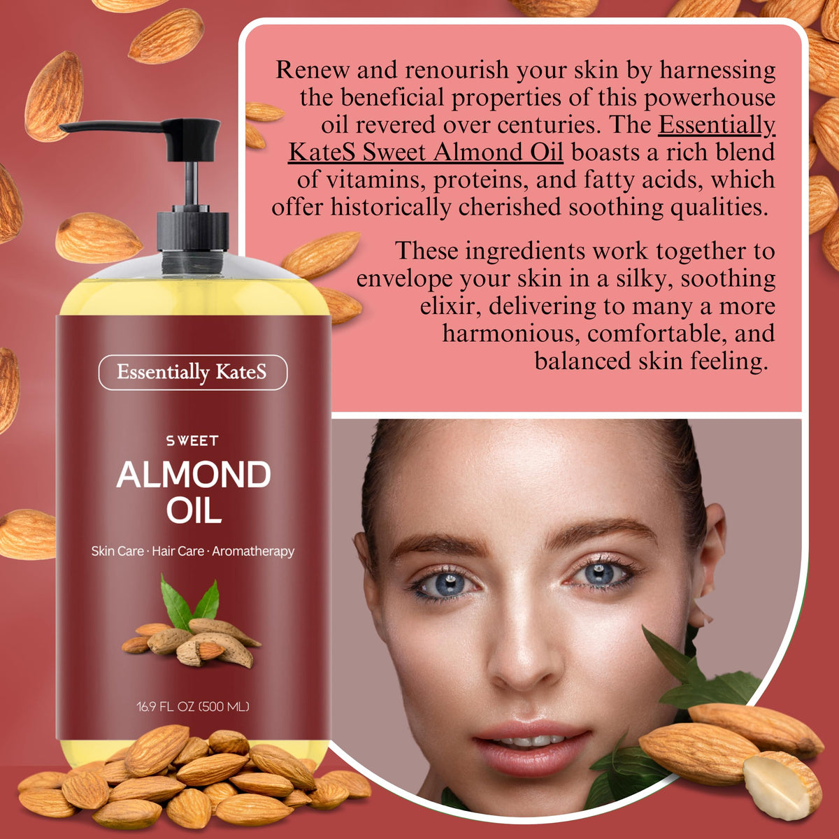 Essentially KateS label close-up highlighting cold-pressed and purity benefits