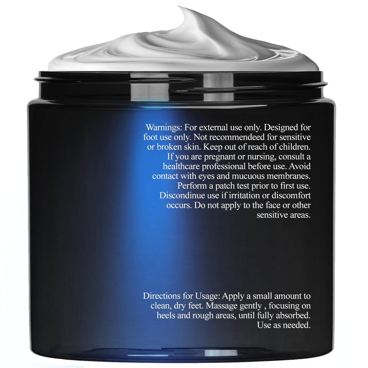 Essentially KateS cream applied to heel demonstrating smooth hydration