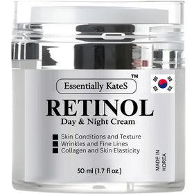 Essentially KateS front packaging showing retinol cream and branding with calming design