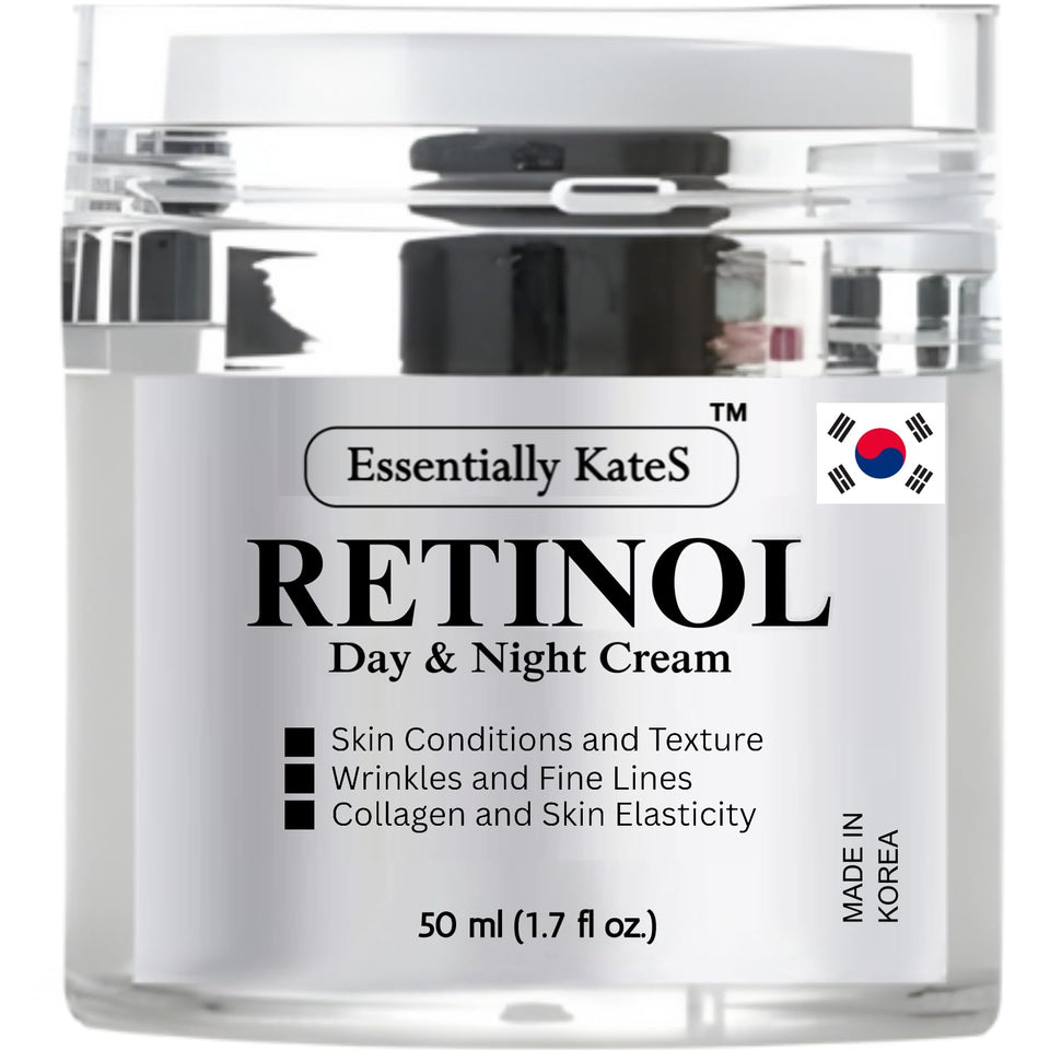 Essentially KateS front packaging showing retinol cream and branding with calming design