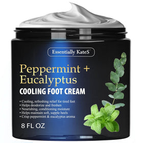 Essentially KateS front packaging showing cooling foot cream and benefits