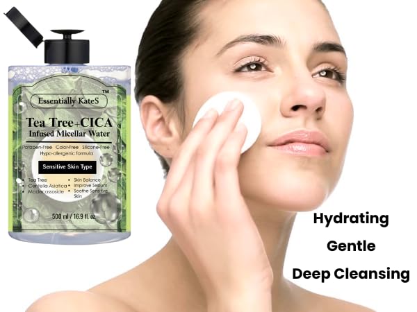 Essentially KateS ingredients still life showing Cica and botanical extracts soothing