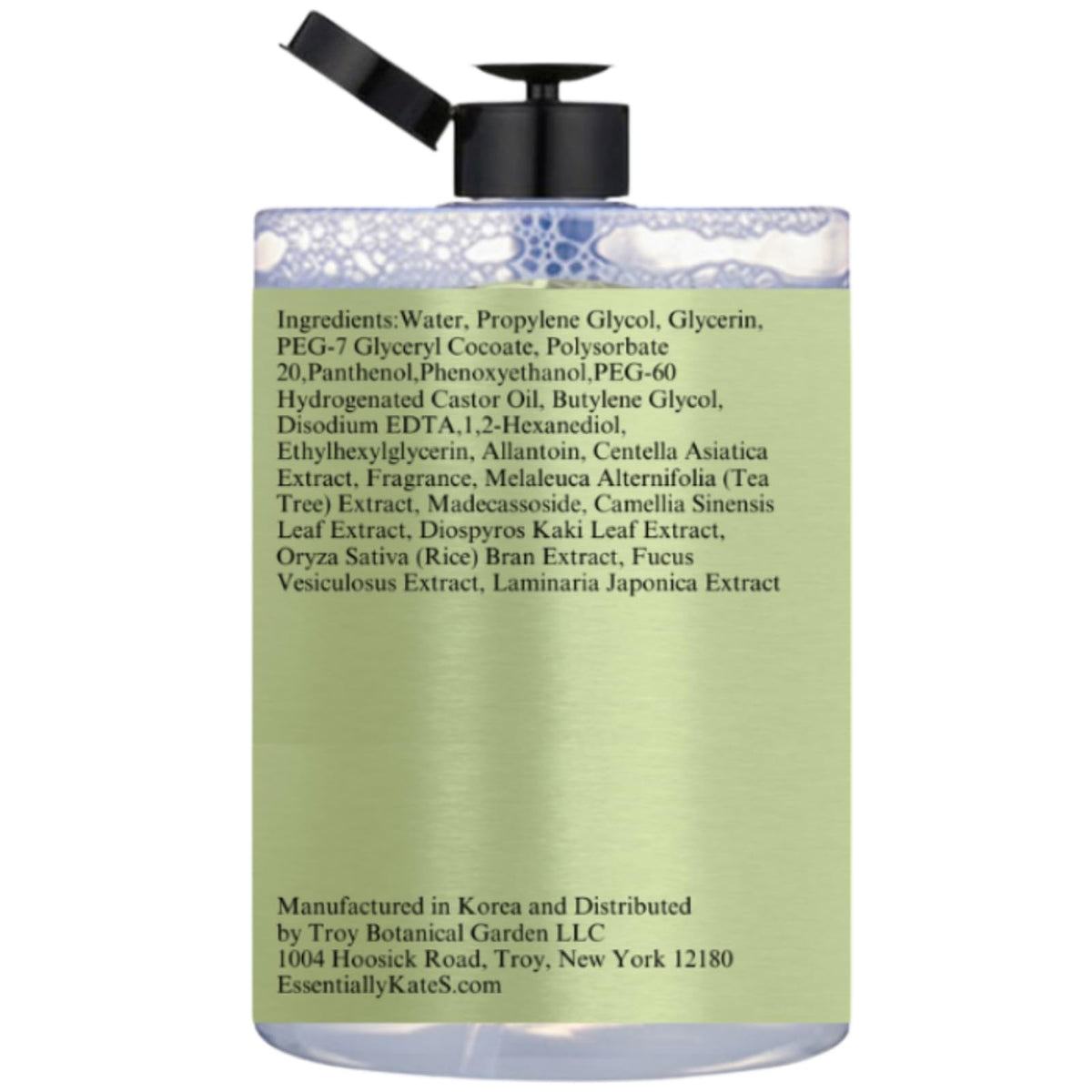 Essentially KateS label close-up highlighting K-beauty ingredients and trust