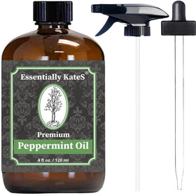 Essentially KateS front bottle view showing label and large glass container, clean storage benefit