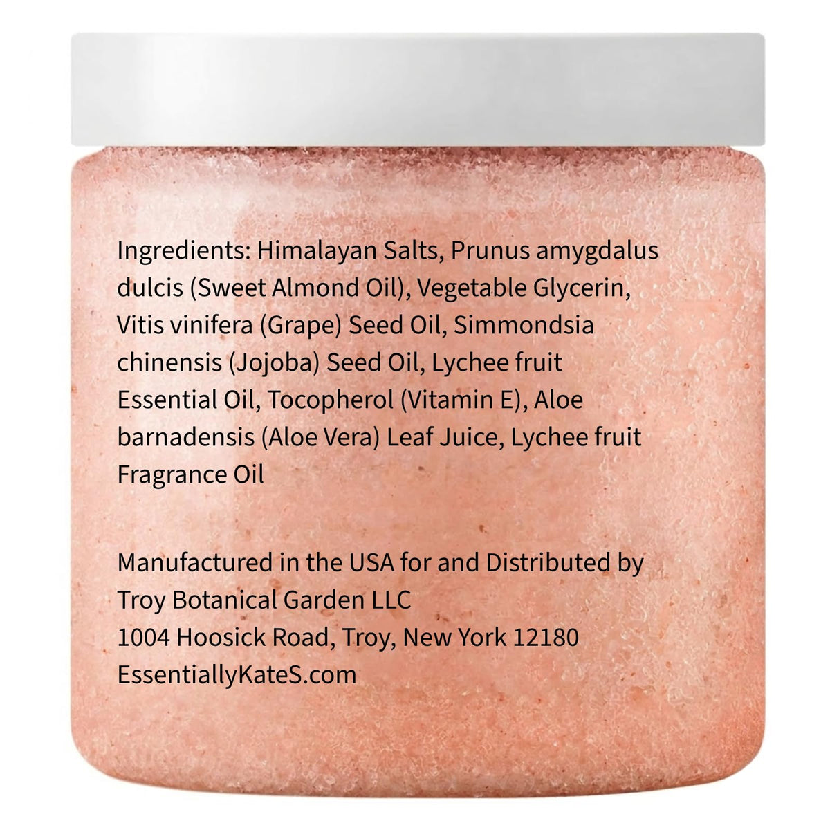 Essentially KateS scrub on hand demonstrating spreadability and controlled exfoliation benefit