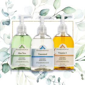 Essentials product label detailing ingredients and cruelty-free non-GMO claims