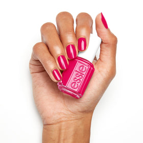 essie manicure before and after demonstrating color transformation and shine