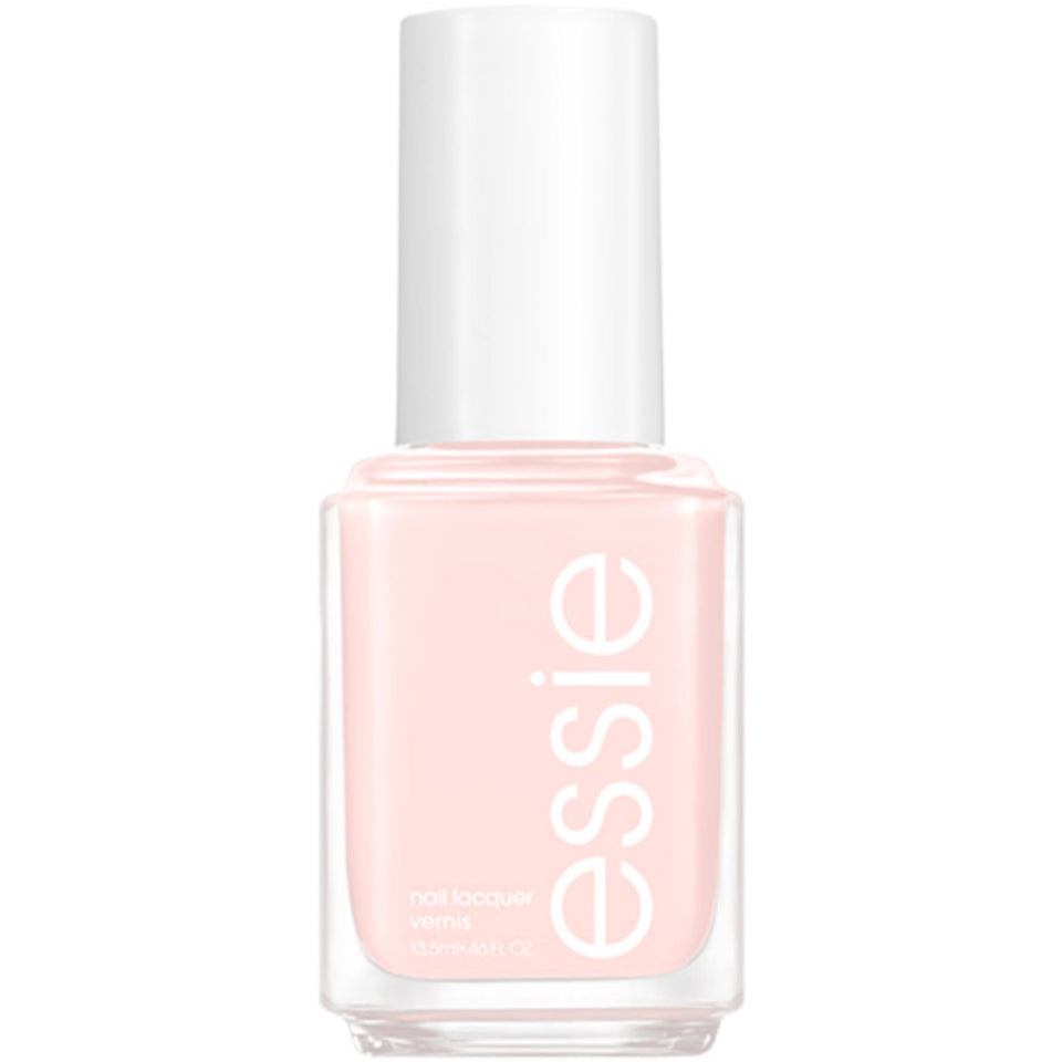 essie front packaging showing Ballet Slippers bottle and glossy finish benefit