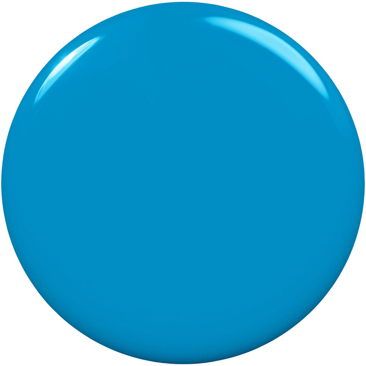 essie bottle closeup highlighting glossy cyan pigment for true color preview