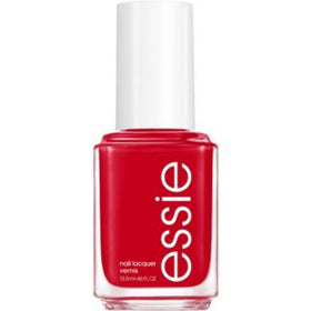 essie bottle front showing rich cherry red shade and easy application benefit
