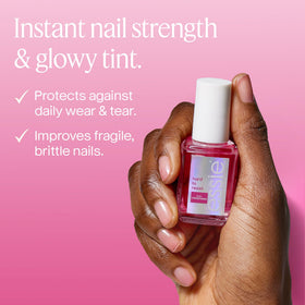 essie label detail highlighting vegan formula and nail-bonding benefit