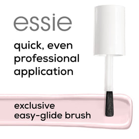 essie bottle label detail displaying brand and vegan claim