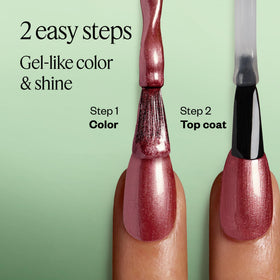 essie nail application in progress demonstrating smooth, even coverage