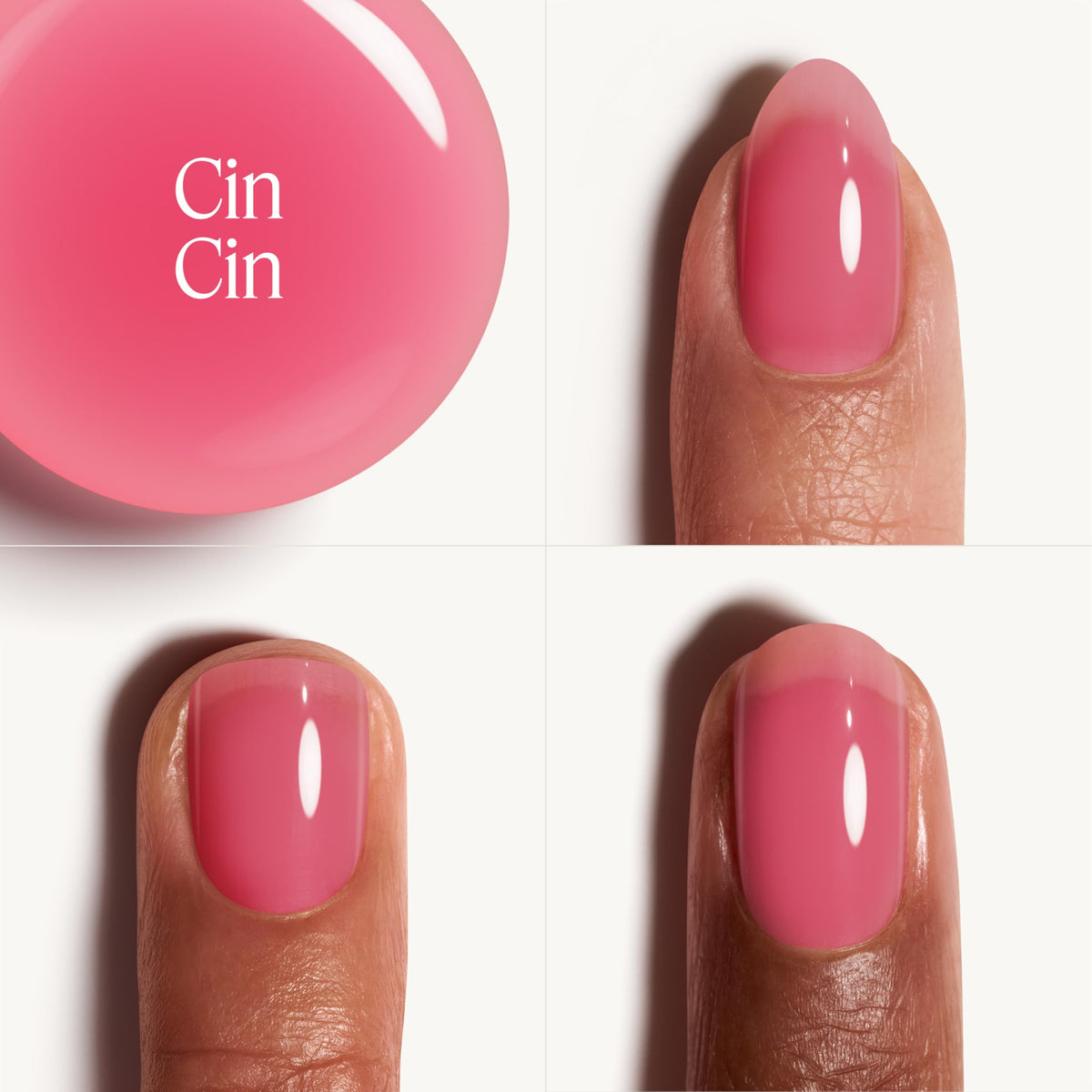 essie bottle on white background highlighting translucent pink color and clean design