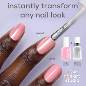 essie close-up of duochrome and holographic pigments displaying multidimensional sparkle