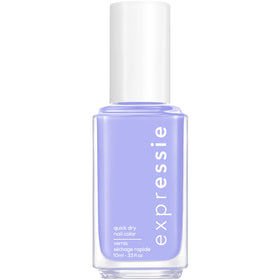essie bottle front view showing bright lilac color and quick-dry benefit