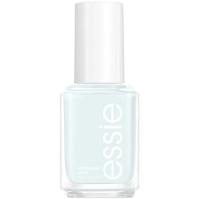 essie bottle front view showcasing ice blue shade and glossy finish