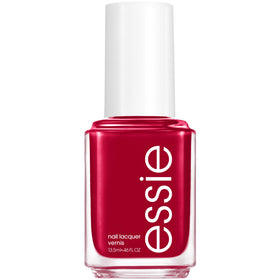 essie Forever Yummy front bottle view showing glossy tango-red finish and label