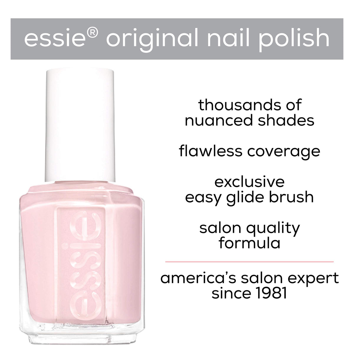 essie bottle next to everyday object for size comparison and travel convenience benefit