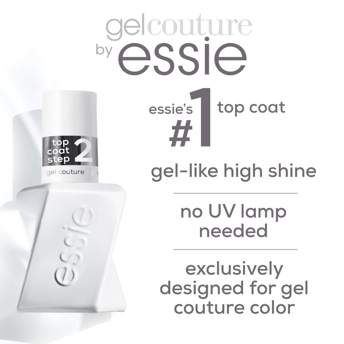 essie glossy nail finish macro highlighting gel-like shine