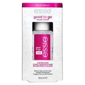 essie Good to Go front bottle showing compact packaging and quick-dry benefit