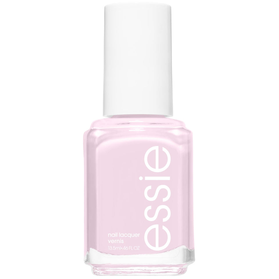 essie front bottle showing Hi Maintenance sheer pink and glossy finish benefit