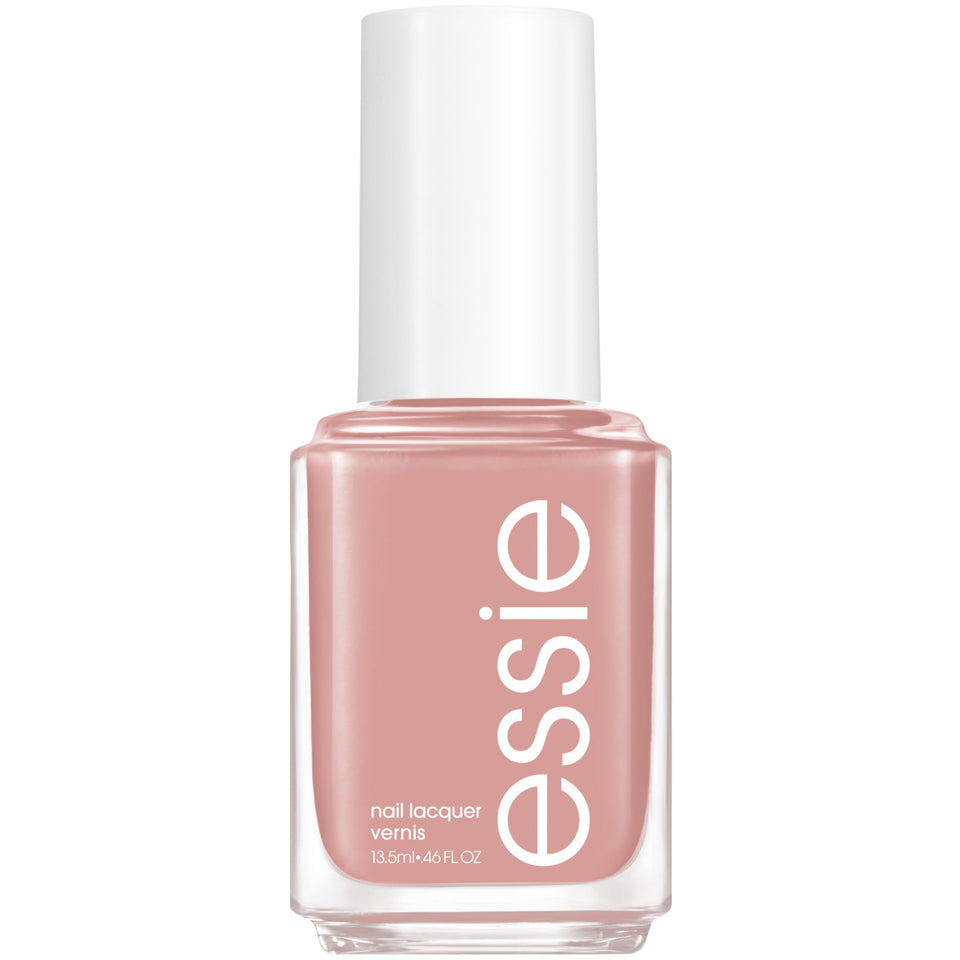 essie Ladylike front bottle showing mauve-pink shade and glossy benefit