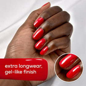 essie bottle next to ruler to show 0.46 fl oz size and travel-friendly benefit