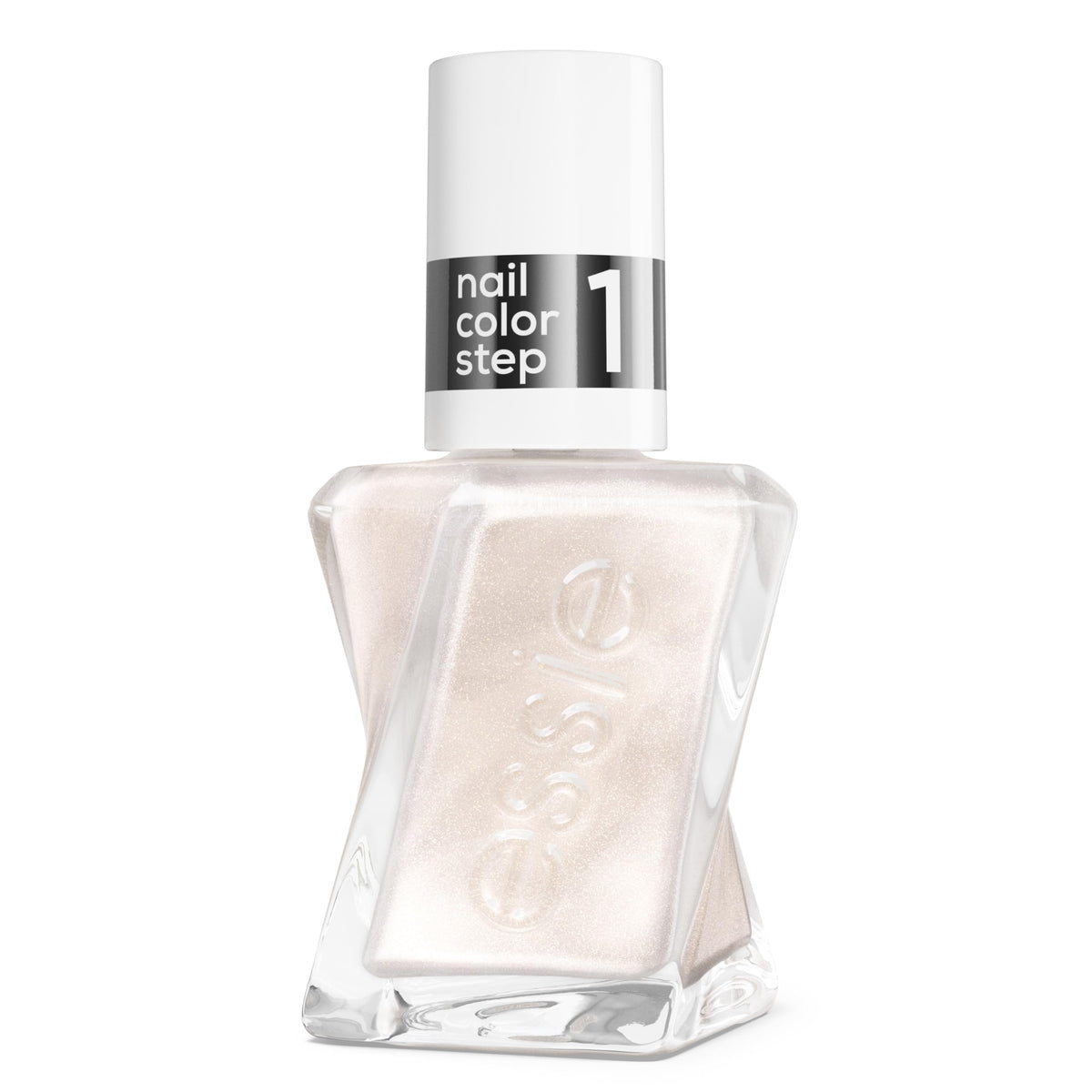 essie bottle front packaging shows sheer white diamond finish and durable shine
