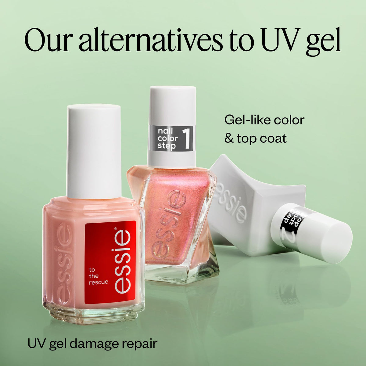 essie lifestyle bridal look illustrating subtle sparkle and professional finish