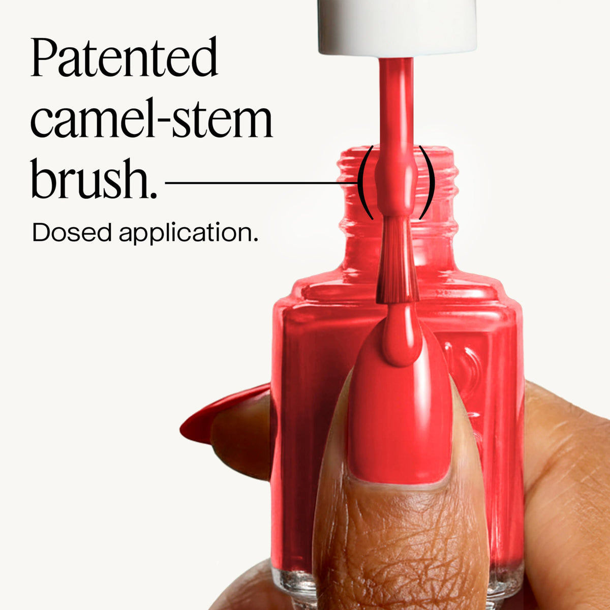 essie bottle staged with manicure tools signaling quick at-home application benefit