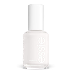 essie bottle front packaging showing cloudy white shade and glossy benefit