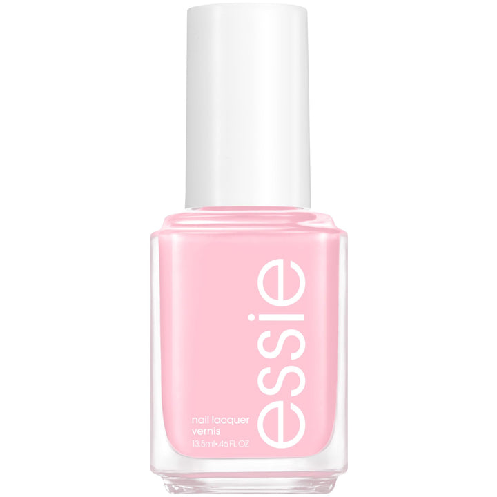 essie front bottle showing glossy light pink shade and brand clarity