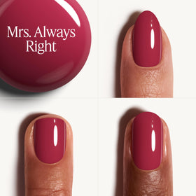 essie swatch on hand displaying true terracotta rose color and wearable tone benefit