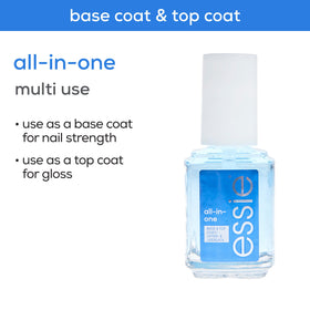 essie nails before and after using product showing strengthened glossy finish benefit