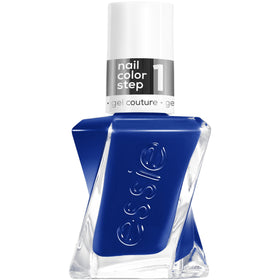 essie bottle front packaging showing electric blue shade and vegan label for vibrant nails