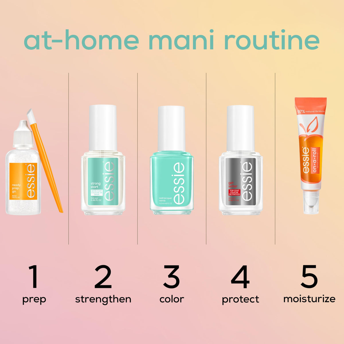 essie Riviera Rush close-up application highlights easy-glide brush for professional finish